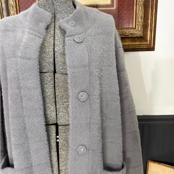 J.Mclaughlin Womens Tripp Button Up Fuzzy Sweater Coat ~ Size Medium 🧡🍄 - Picture 3 of 9